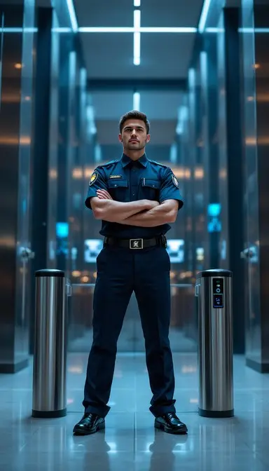 PrimeGuards security officer standing post
