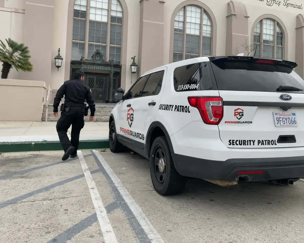 PrimeGuards security patrol SUV on assignment